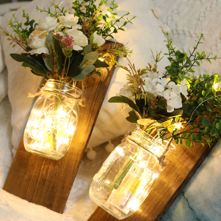 Migeet%202PCS%20Hanging%20Glass%20Mason%20Jars%20LEDs%20Fairy%20Lights%20Wall%20Hanging%20Plastic%20Flower%20Home%20Lighting%20batt-erys%20Operated%20Decorative%20Indoor%20String%20Lights%20for%20Home%20Bedroom%20Party%20Christmas%20Decorations%20-%20Image%205