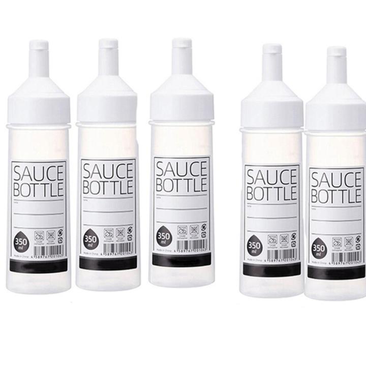 5Pcs Sauce Squeeze Bottle Ketchup Mustard Bottles Condiment Honey Dispenser Gravy Cruet Kitchen Olive Oil Bottles