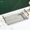 Rectangle Tray Serving Tray with Handles Vanity Tray Clear Acrylic Tray Decorative Tray for Ottoman Countertop All Occasions Dresser Kitchen. 