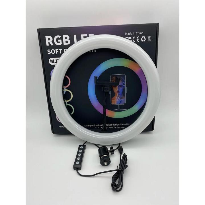 CPYP 14 inch MJ36 RGB soft ring light Circle Photography Lighting 16 colour Led RGB Ring Light with Phone Tripod Stand