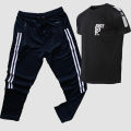 Black T-shirt and Trouser Combo Set- Fabric soft and comfortable. 