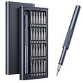 25 in 1 Precision Screwdriver Set with Magnetic Driver, Jiffix Pocket Manual Screwdriver Tool Kit with Sliding Closure, Mini Professional Repair Tools for Electronics/Watch/Camera/Laptop/Glasses.