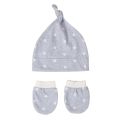 Cute Cartoon Newborn Baby Cotton Beanies Hat and Mittens Set Baby Newborn Accessories.