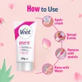 Veet Pure™ Hair Removal Cream 25g Normal Skin for Body & Legs, Freshest Smell with Organic Aelo Vera and Rose Extract, Dermatologically Tested. 