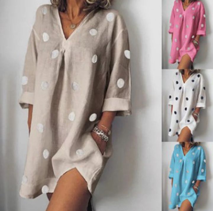 Polka Dots Women Beach Dress Saida De Praia Flax Bikini Cover Up Kaftan Beach Pareos De Playa Mujer Swimsuit Cover-up Superman