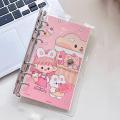 FMAAG Thickened Cute Journal Book Diary Notepad School Supplies Transparent Cover Binder Schedule Book Cartoon Spiral Notebook Agenda Planner Coil Notebook.