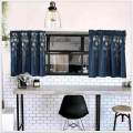 1 Panel Floral Blackout Half Window Covering Cafe Curtains Short Tier Curtains Drapes for Kitchen.