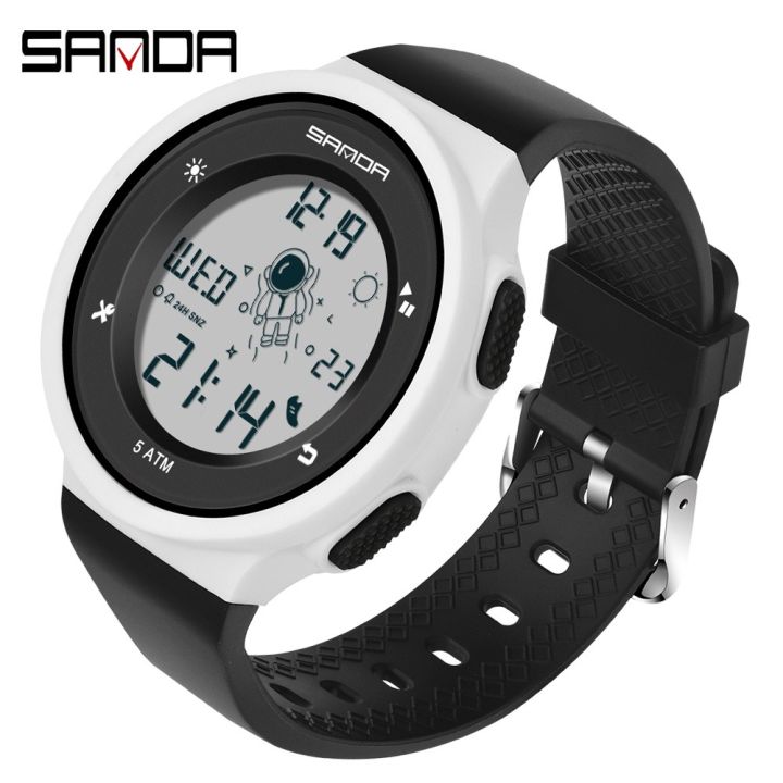 Inspired by g force jents  Digital Display LED Spaceman Sports Watch Removable Strap Watch 2121-8