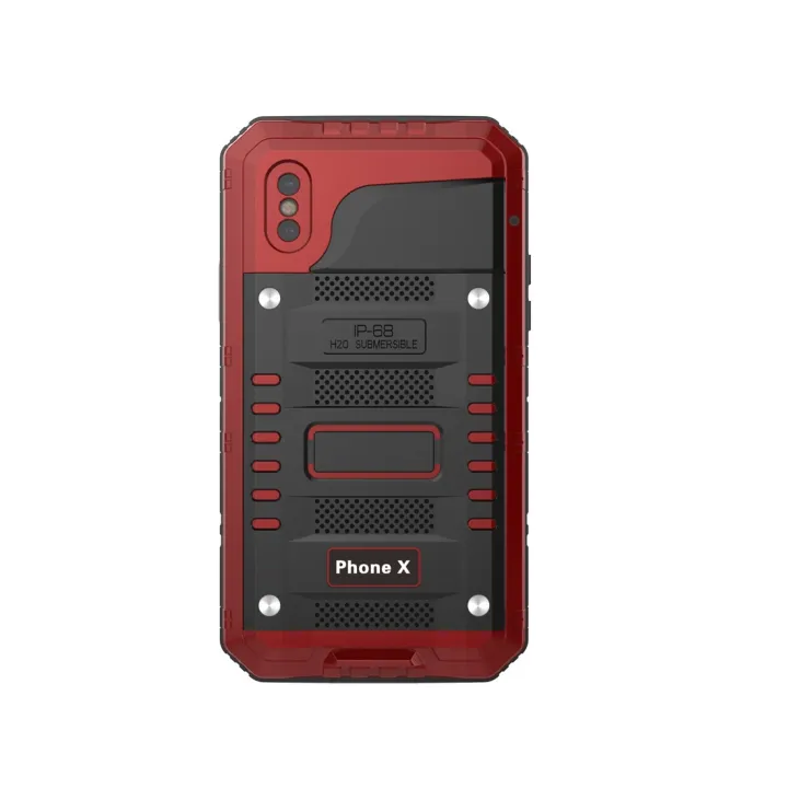 For%20iPhone%20X%20/%20XS%20Waterproof%20Dustproof%20Shockproof%20Zinc%20Alloy%20+%20Silicone%20Case%20-%20Image%208