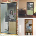 New No Punching Magnetic Screen Door Curtain Anti Mosquito Insect Fly Bug Automatic Closing Household Ventilation Door Curtain.