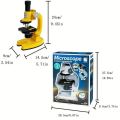 Kids Microscope Toy for Kids, Science Microscope for Kids Beginners Scientific Experience LED Microscope with Microscope Blades Set, Colored Filters, Phone Holder. 