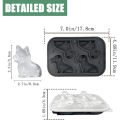 Bear Ice Cube Trays Corgi Shape Ice Cube Mold Silicone Ice Mold Fun Shapes 4-Hole Reusable Ice Cube Tray Gifts For Corgi Lovers. 