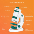Kids Science Microscope Kit Spare Parts Accessories 60-180X Educational Mini Pocket Handheld Smart Phone Microscope with LED Light White+Black. 