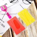 Hard Plastic ID Access Card Cover Credit Card Case Badge Holder Double Side Ertical Transparent 2-3 ID Card Holder Card Cover.