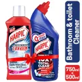 Harpic  Toilet Cleaner 750ml and Bathroom Cleaner 500 ml Manikjor Offer. 