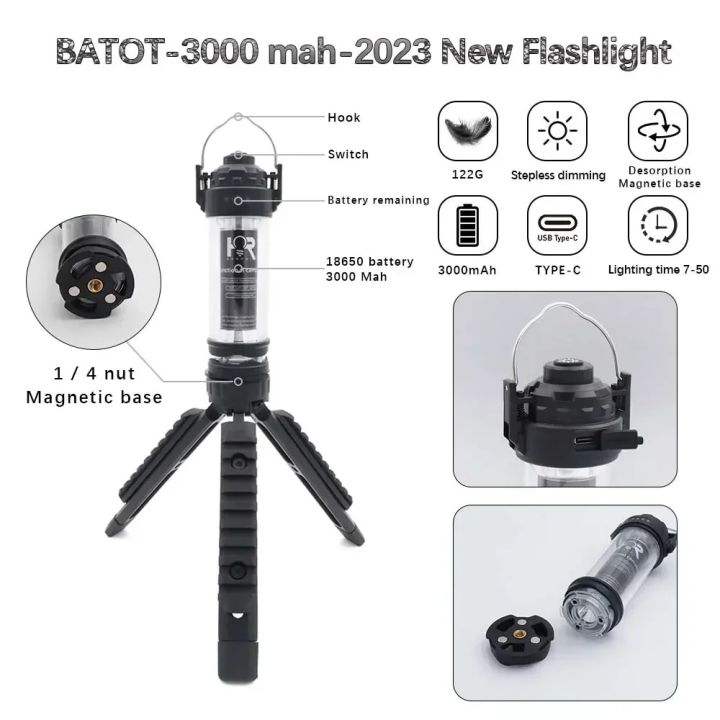 BATOT%203000mAh%20LED%20Camping%20Light%20USB%20Rechargeable%205%20Lighting%20Modes%20Flashlight%20Tent%20Portable%20Lantern%20Emergency%20Light%20Camp%20supplies%20-%20Image%206