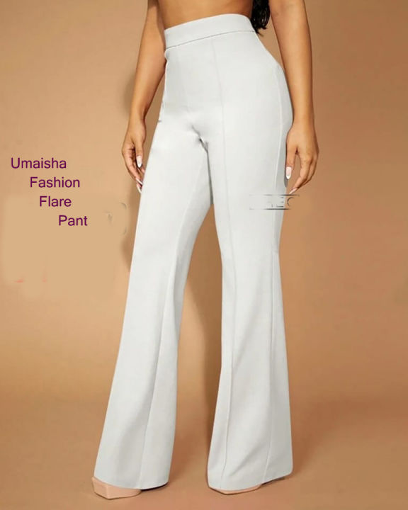 Women%20Flare%20Pants,%20Classic%20Mid%20Waist%20Solid%20Color%20Stretchy%20jorjet%20Bottom%20Pants.%20-%20Image%202