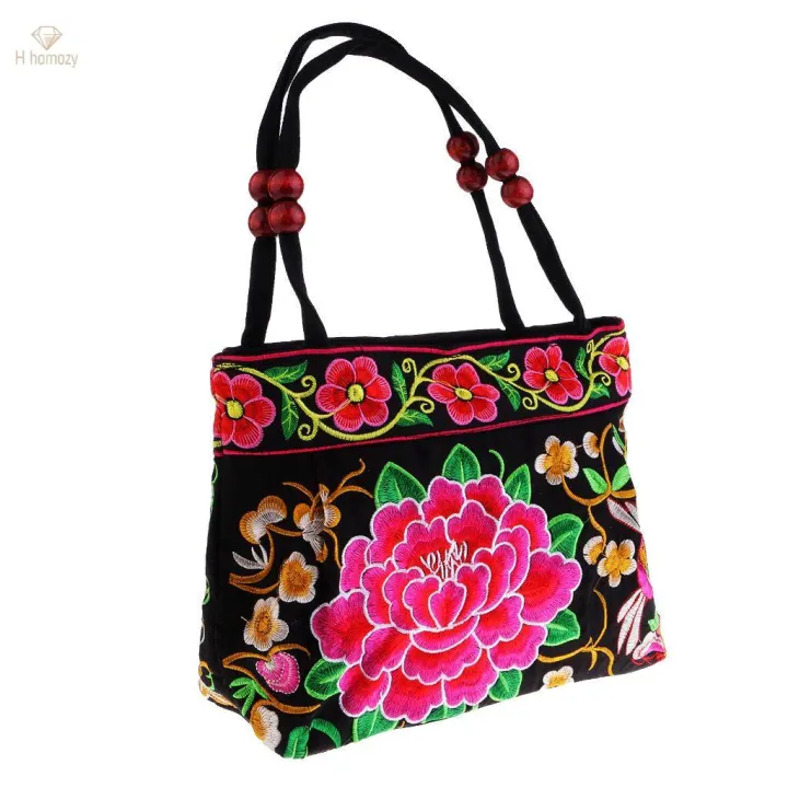 3pcs%20Women%20Handbag%20Embroidered%20Flower%20Canvas%20Shoulder%20Bag%20for%20Cell%20Wallet%20Purse%20-%20Image%209
