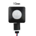 10/12mm Ultrathin LED Flood Light Motion Sensor Detector Waterproof Outdoor 85-265V IP65 Motion Sensor Adjustable Switch.