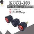 10PCS KCD1-105 Diameter Small Round Boat Rocker Switches Black Mini Round Black White Red 2 Pin ON-OFF Rocker Switch With LED. 