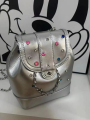 Korean Faux Diamond Aesthetic Leather Mini Bucket Fashion Niche All Match Chain Backpack Luxury Fairy Grunge Y2k Girl Handbag. 