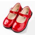2021Spring New Childrens Girls shoes black student Leather shoes Girls Kids School Shoes Black Red White 3 4 5 6 7 8 9 10 15Year.