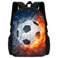 Nylon Backpack with Soccer 3d Print School Bag for Boys with Football Patten Custom Large Capacity Kids Bags Add Your Text Logo. 