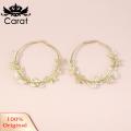 Carat Lady Circle Earrings Shiny Ladies Fashion Hollow Out Butterfly Hoop Earrings. 