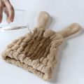 Fluffy Headscarf Long Hair Absorbent Bath Cap Bear Style Quick-drying Hair Towel Shower Cap Strong Absorbent Towel After Bath. 