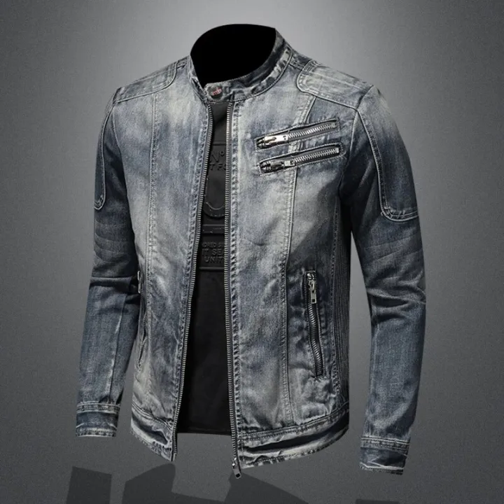 2022%20New%20Hot%20Style%20Denim%20Jacket%20for%20Men%20Spring%20Autumn%20Zippers%20Solid%20Color%20Denim%20Coat%20-%20Image%202