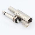 2Ps 6.5mm 1/4 " Mono audio Plug Male Microphone Plug for Mono Audio Jack Socket wire solder.