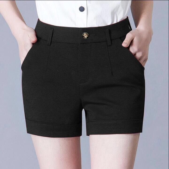 Shorts%20Women's%20Korean-Style%20High%20Waist%20Slimming2023New%20Summer%20plus%20Size%20Outer%20Wear%20Women's%20Black%20Shorts%20Loose%20Casual%20Pants%20for%20Women%20-%20Image%202