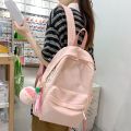 2023 summer new simple large-capacity student school bag outdoor travel tide Korean version of small fresh women's backpack.