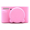 Stylish Silicone Camera Case For Canon For PowerShot SX740SX730 Jelly Pink Body Cover Protector For Digital Camera.