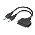 USB 3.0 to SATA Adapter Cable 22 pin For 2.5 inch HDD SSD Adapter Hard Disk Converter Laptop With Extra Power Data Cable. 