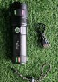 🔦💡 Powerful Aluminium Alloy Flashlight – White Laser LED Torch with Fluorescent Night Glowing Strip | 18650mAh Rechargeable Battery, 800M Long Range, Waterproof, Type-C USB & Digital Display 🌟. 
