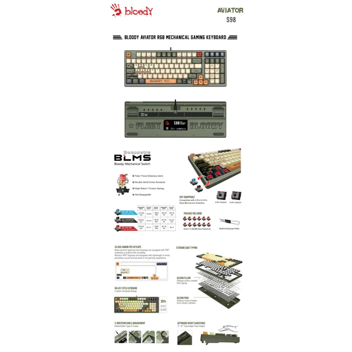 A4tech%20Bloody%20S98%20Aviator%20Edition%20(Red%20Switch)%20RGB%20Gaming%20Mechanical%20Keyboard%20-%2098-Key%20Style%20-%20Bloody%20BLMS%20Customize%20Mechanical%20Switch%20-%20Hot-Swappable%20-%20Image%206