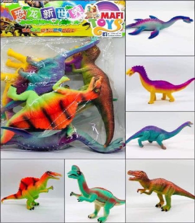 6%20Pieces%20Plastic%20Jurassic%20Toys%20World%20Dinosaurs%20Kids%20Toys%20Childrens%20Gifts%20Collectibles%20-%20Multicolor%20-%20Image%202