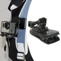 Action Camera Backpack Clip, Quick Release Buckle Camera Backpack Fixing Clamp 360 Degrees Rotating for Skiing. 