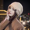 Women Winter Hat Knitted Elastic Thick Warm Winter Hat Soft Cold Resistant No Brim Beanie Baggy Lady Cap.