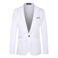 Men Blazer Jackets 2024 Solid Color Long Sleeve Lapel Slim Fit Business Blazer Suit Coat Outwear Brand Mens Casual Blazers Coats. 