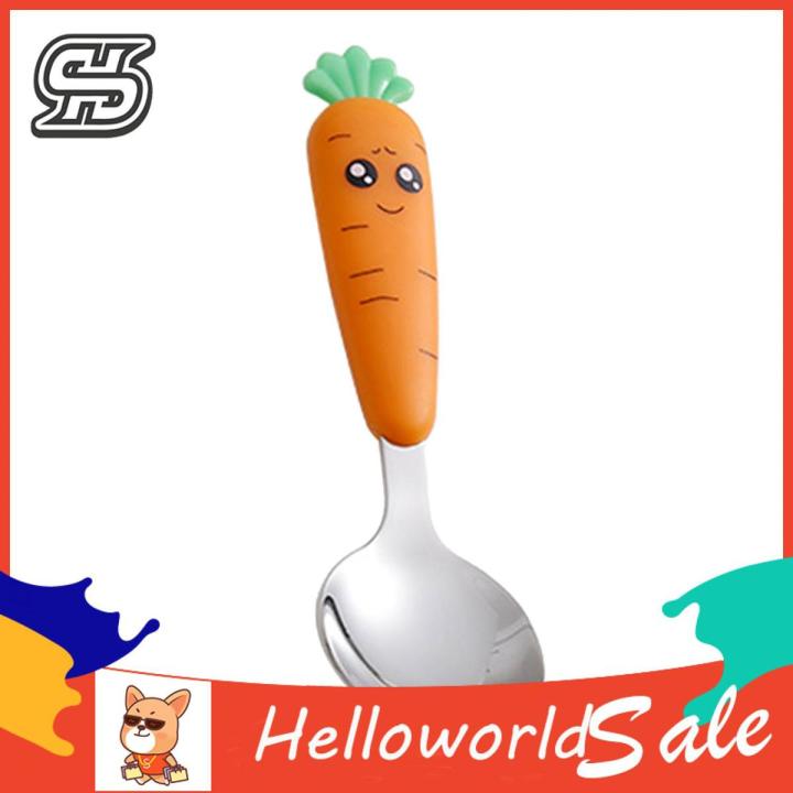 HelloWorld Carrot Cutlery Fine Workmanship Smooth Surface Mud Scraping Spoon