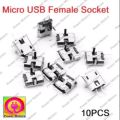 10Pcs 2 Pin Micro USB Female Socket Connector Panel Mount For Charging Socket LED Light Electronics Projects DIY - Refine and Excellent. 