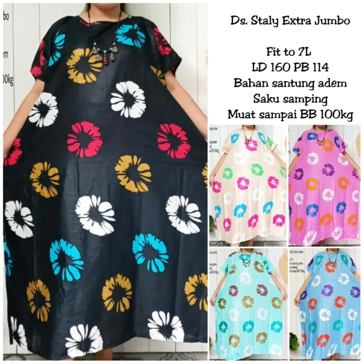 Daster%20Women%20BATIK%20JUMBO%20LD%20150-160%20Without%20Arm%20RAYON%20Material%20BKN%20YUKENSI%20DASTER%20Sleep%20Home%20-%20Image%209