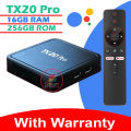 TX20 Pro 12K ULTRA HD Android Smart TV Box Free Dish Channel, Bluetooth Remote with Warranty.