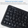 (COD Available)DS-8900 USB Interface Prevent Water Splashing Laser Engraving Character One-piece Wired Trackball Keyboard, Length: 1.5m.
