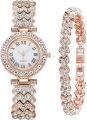 New Fashion Watch Diamond Round dial Women's Watch Stainless steel Watch Gift For Women -Women Watch.