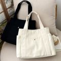 Large Capacity Canvas Tote Bags for Work Commuting Carrying Bag College Style Student Outfit Book Shoulder Bag Bolsos Para Mujer. 