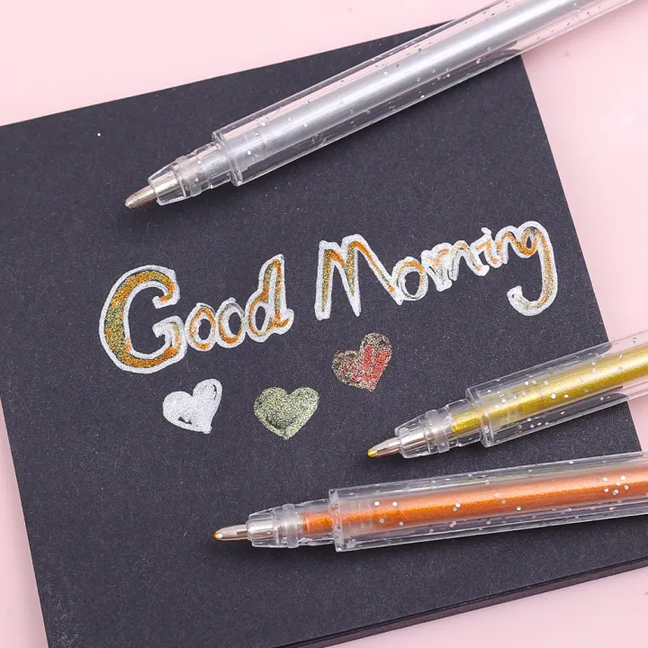 Glitter%20Gel%20Pen%201.0mm%20Metal%20Glitter%20Color%20Ballpoint%20Pen%20Paper%20Cardstock%20Diary%20Drawing%20Marking%20Coloring%20DIY%20Art%20-%20Image%207