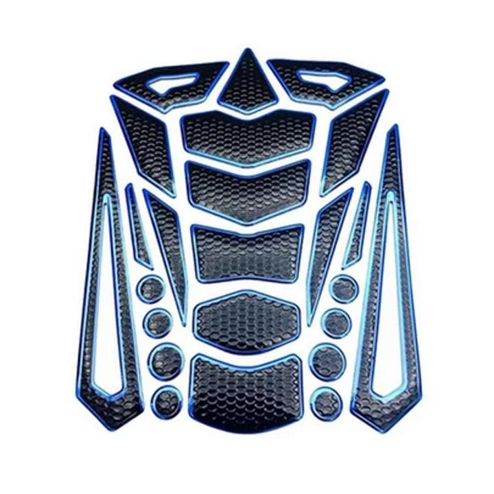 3D UNIVERSAL Fuel Tank Pad Protector Sticker For Motorcycle. Blue
